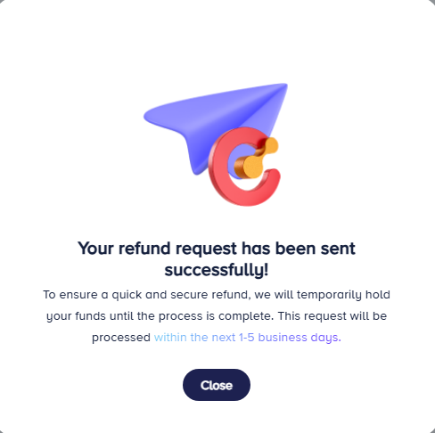 Refund request step 2