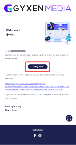 Step 2 — Confirm email